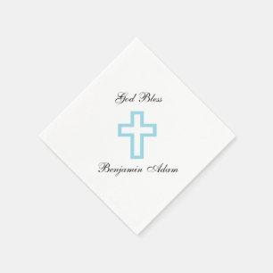 Serviette En Papier " Serviettes croisées "bleues