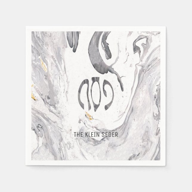 Serviette En Papier Serviettes Customisées Pesach Pâques (Devant)