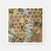 serviettes d'abeilles