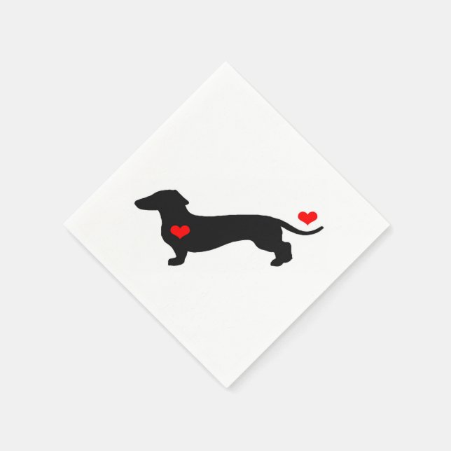 Serviette En Papier Serviettes Dachshund (Coin)