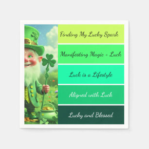 Serviette En Papier Serviettes d'affirmation de la Saint-Patrick
