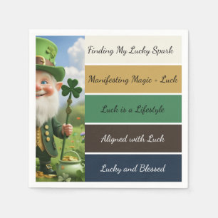 Serviette En Papier Serviettes d'affirmation de la Saint-Patrick