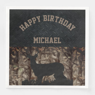 Serviette En Papier Serviettes d'anniversaire de chasse de pays de