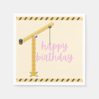 Serviette En Papier Serviettes d'anniversaire de construction