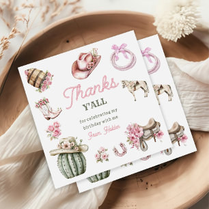 Serviette En Papier Serviettes d'anniversaire de cowgirl de Western Wi