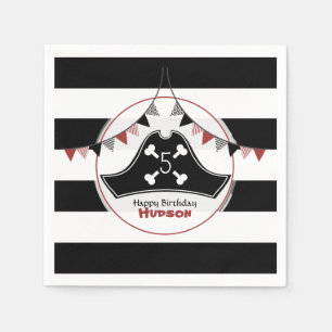 Serviette En Papier Serviettes d'anniversaire de pirate