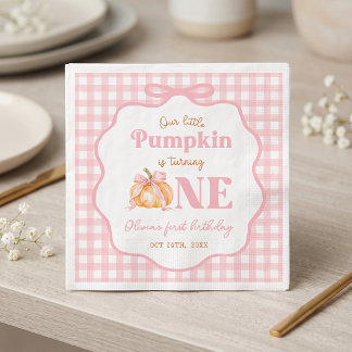 Serviette En Papier Serviettes d'anniversaire fille rose petite citrou