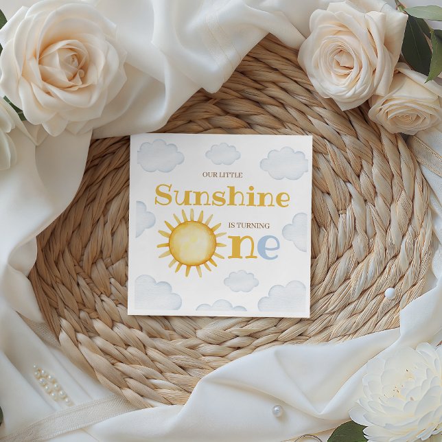 Serviette En Papier Serviettes d'anniversaire Little Sunshine (Créateur téléchargé)