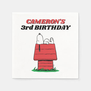 Serviette En Papier Serviettes d'anniversaire Peanuts Snoopy Dog House