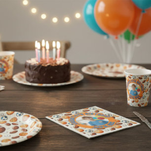 Serviette En Papier Serviettes d'anniversaire personnalisées avec phot