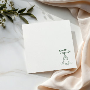 Serviette En Papier Serviettes d'anniversaire personnalisées Tacos et