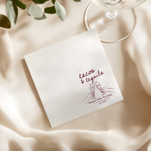 Serviette En Papier Serviettes d'anniversaire personnalisées Tacos et