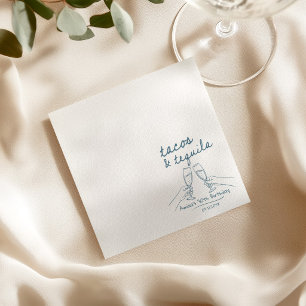 Serviette En Papier Serviettes d'anniversaire personnalisées Tacos et