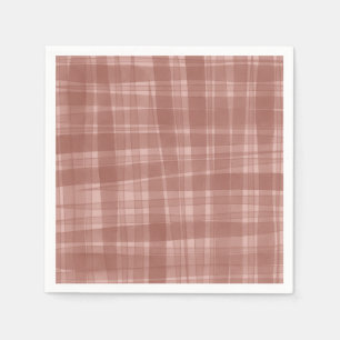 Serviette En Papier Serviettes d'anniversaire plaid rustique d'automne