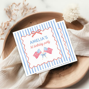 Serviette En Papier Serviettes d'anniversaire pour fille sur le thème