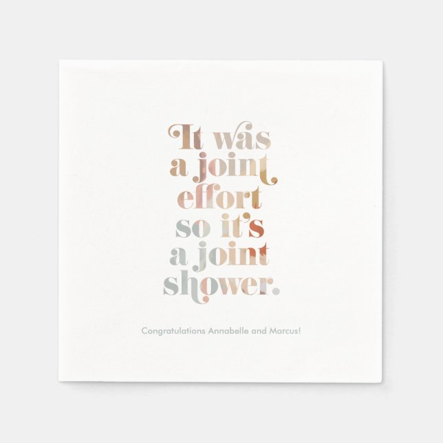 Serviette En Papier Serviettes de Baby shower de l'effort conjoint (Devant)