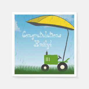 Serviette En Papier Serviettes de baby shower de tracteur
