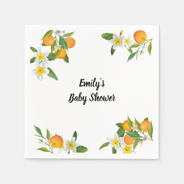 Serviette En Papier Serviettes de Baby shower Little Cutie (Devant)