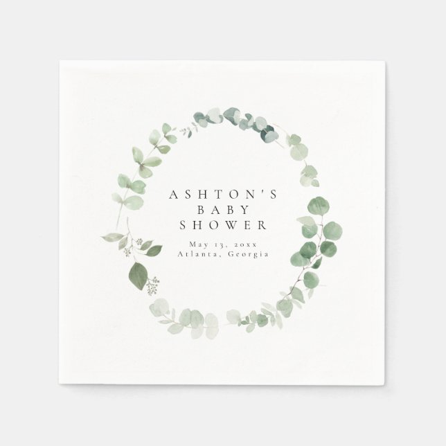 Serviette En Papier Serviettes de Baby shower neutres pour hommes (Devant)