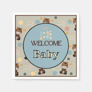 Serviette En Papier Serviettes de baby shower orignal et mobile