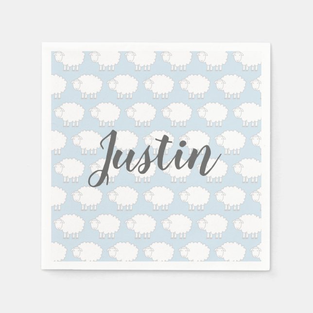 Serviette En Papier Serviettes de baby shower personnalisées avec mout (Devant)