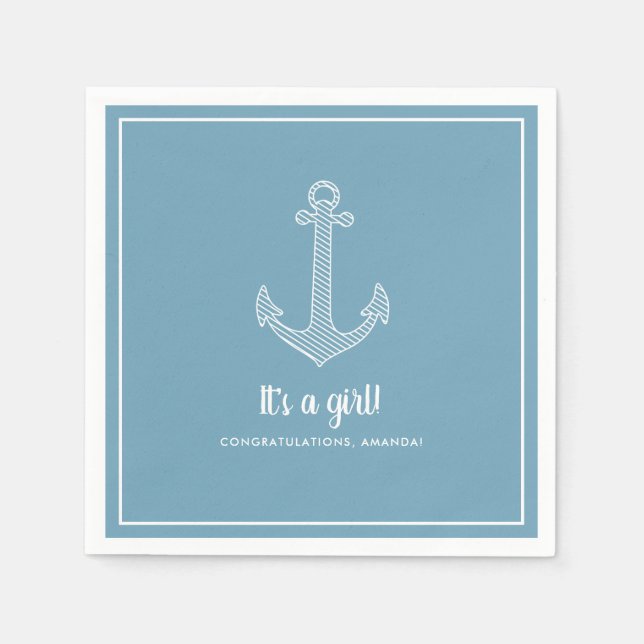 Serviette En Papier Serviettes de bain de bébé bleu marine C'est une f (Devant)