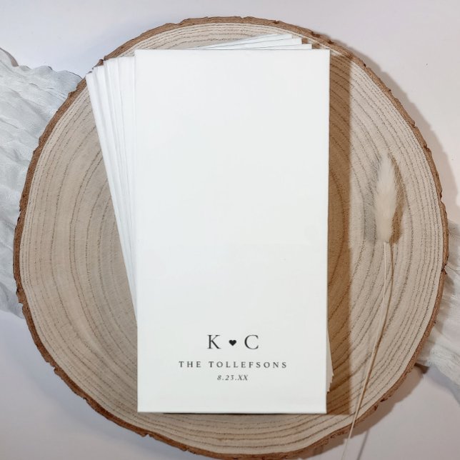 Serviette En Papier Serviettes de bain Mariage personnalisées pour sal (Wedding towels for bathrooms - personalized modern monogram initials logo.)