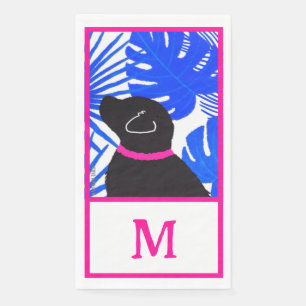Serviette En Papier Serviettes de bain pour invités Chien noir île tro