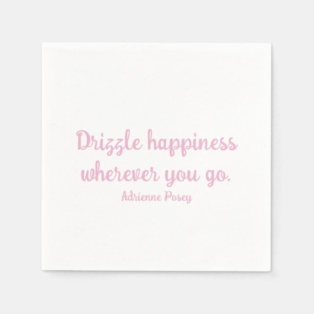 Serviette En Papier Serviettes de Bonheur (Devant)