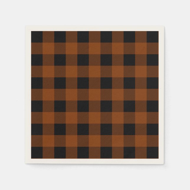 Serviette En Papier Serviettes de buffet orange Thanksgiving (Devant)