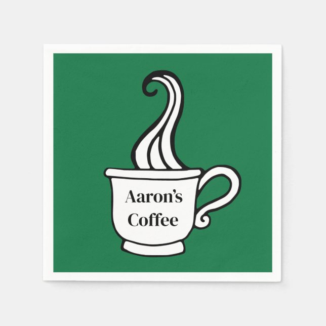 Serviette En Papier Serviettes de café personnalisées (Devant)