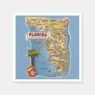 Serviette En Papier Serviettes de carte de Floride