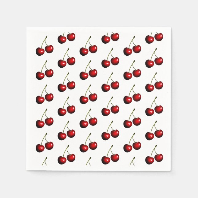 Serviette En Papier Serviettes de cerise sucrée (Devant)