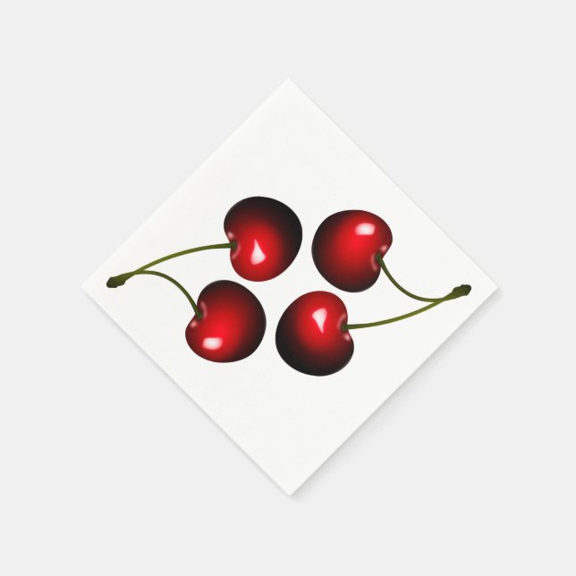 Serviette En Papier Serviettes de cerises douces (Coin)