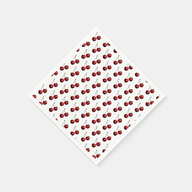 Serviette En Papier Serviettes de cerises fraîches (Coin)