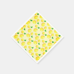 Serviette En Papier Serviettes de citron jaune