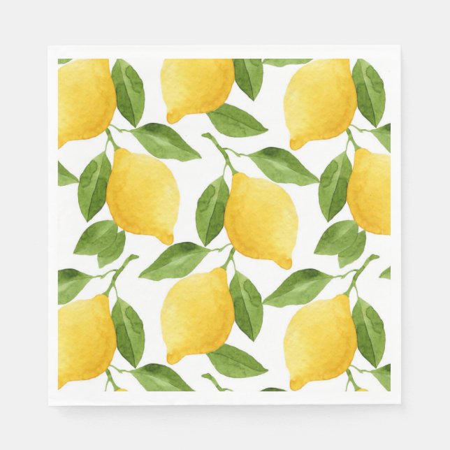 Serviette En Papier Serviettes de citrons brillantes (Devant)