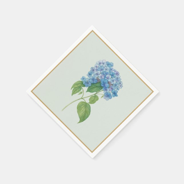 Serviette En Papier Serviettes de cocktail à motif Hydrangea Bleu — El (Coin)