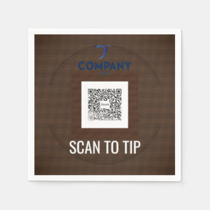 Serviette En Papier Serviettes de cocktail à QR Tip personnalisées ave