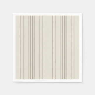 Serviette En Papier Serviettes de cocktail à rayures douces beige