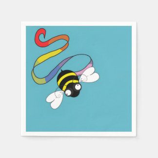 Serviette En Papier Serviettes de cocktail Arc-en-ciel abeille