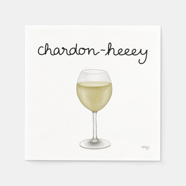 Serviette En Papier Serviettes de cocktail au Chardonnay (Devant)