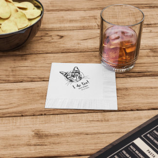 Serviette En Papier Serviettes de cocktail avec portrait de compagnie
