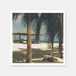 Serviette En Papier Serviettes de cocktail avec une scène d'île