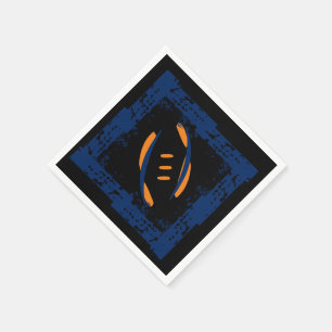 Serviette En Papier Serviettes de cocktail bleu/orange/noir