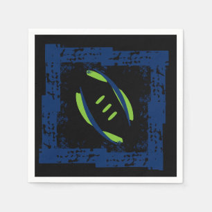 Serviette En Papier Serviettes de cocktail bleu/vert/noir