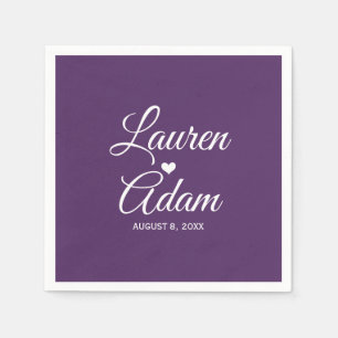 Serviette En Papier Serviettes de cocktail Cœur de script simple (pr