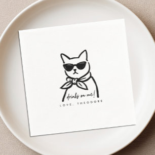 Serviette En Papier Serviettes de cocktail Cool Cat