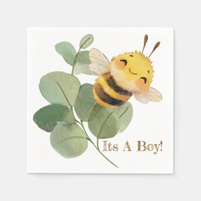 Serviette En Papier Serviettes de Cocktail d'Abeille (Devant)