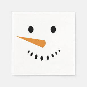 Serviette En Papier Serviettes de cocktail de bonhomme de neige